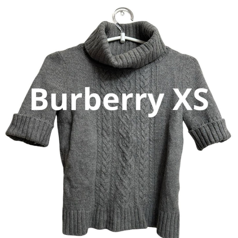 Burberry Gray Knit Sweater Size XS Autumn Winter New