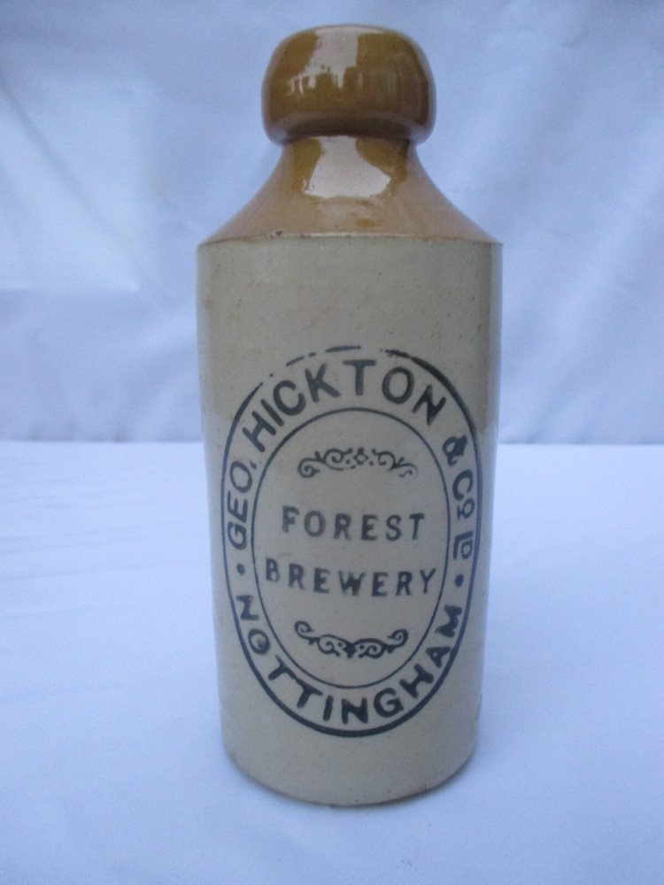 Vintage Stoneware Ginger Beer Bottle by Geo Hickton Nottingham