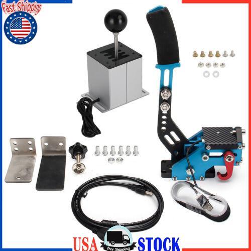 USB Handbrake with Clamp and 7+R H Shifter for Logitech G29 G920 Steering Wheel#