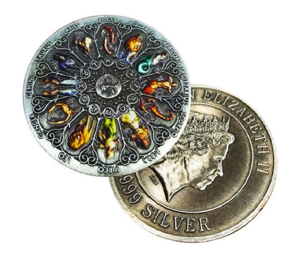 Japanese mythology commemorative coin Tuvalu 12 Constellation Zodiac collection