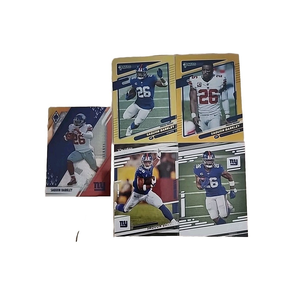 (5) 2021 Panini Saquon Barkley Card Lot