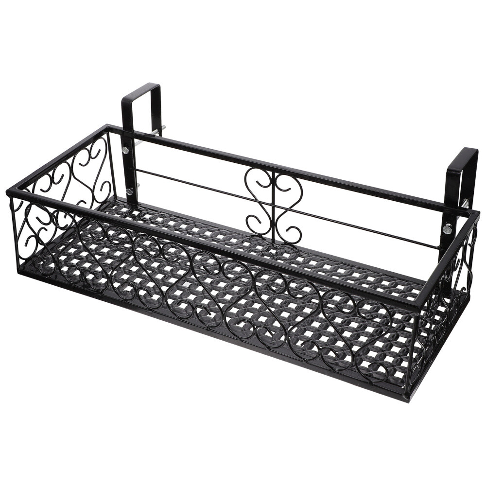 Railing Baskets Plants Balcony Rail Hanging Pots Hanging Flowerpot Rack