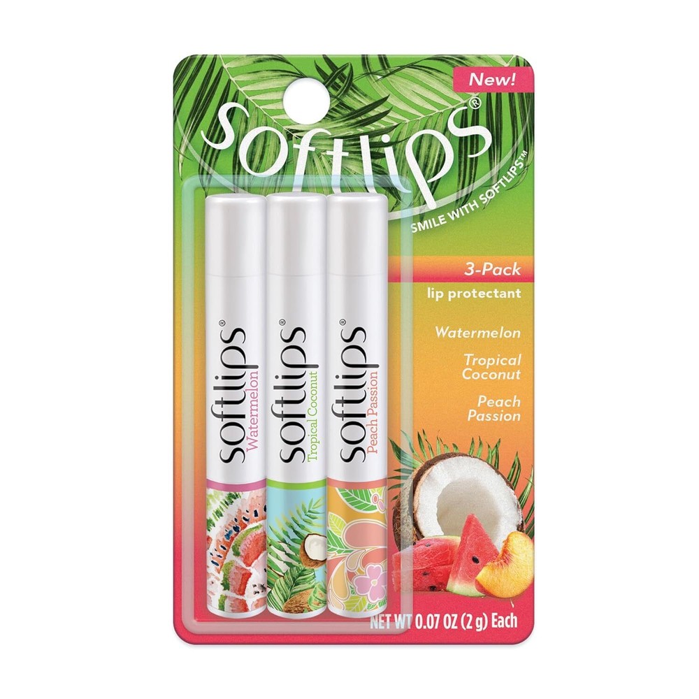 Softlips Daily Lip Moisturizer For Very Dry Lips, Tropical Flavored Lip...