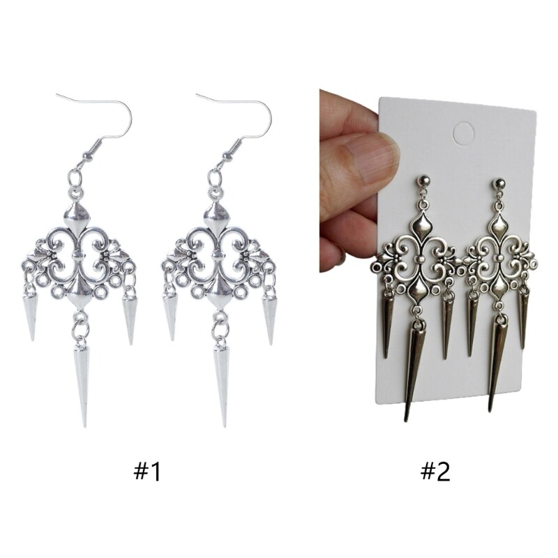 Vintage Gothic Earrings Dangle Fashionable Victorian Punk Cone Earrings