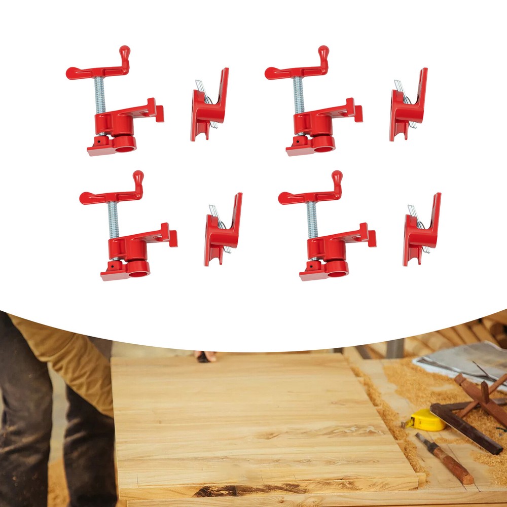 4-Pack 3/4 Inch Heavy Duty Wood Gluing Pipe Clamps for Woodworking