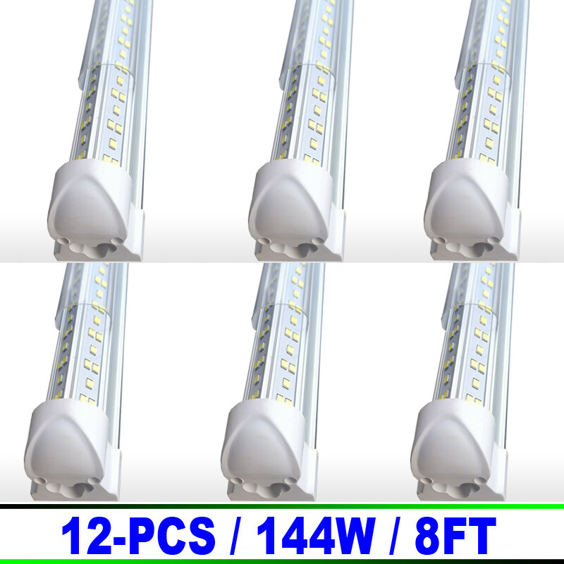 LED Tube 8Ft Led Tube Light Bulbs 144W 8 FT Linkable LED Shop Light Fixture 12P