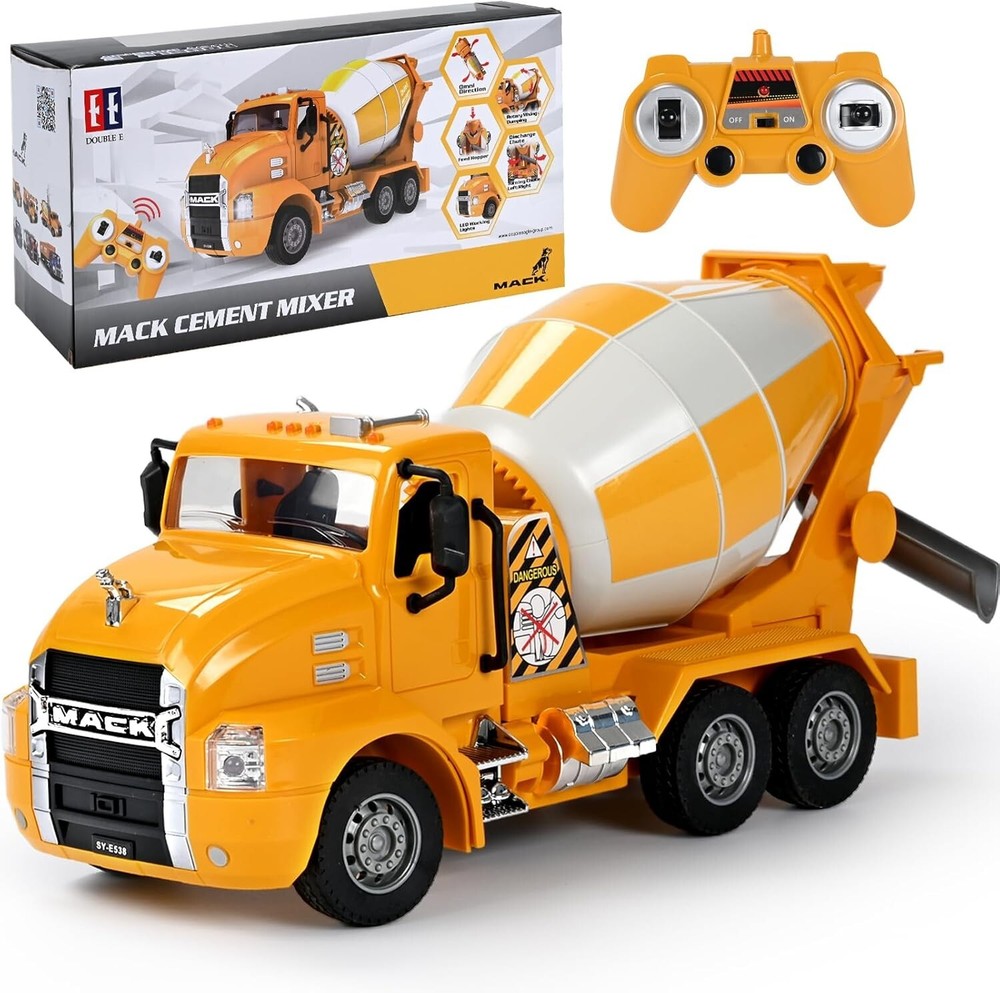 Rechargeable RC Cement Mixer Truck with Omnidirectional Control - Perfect Gift