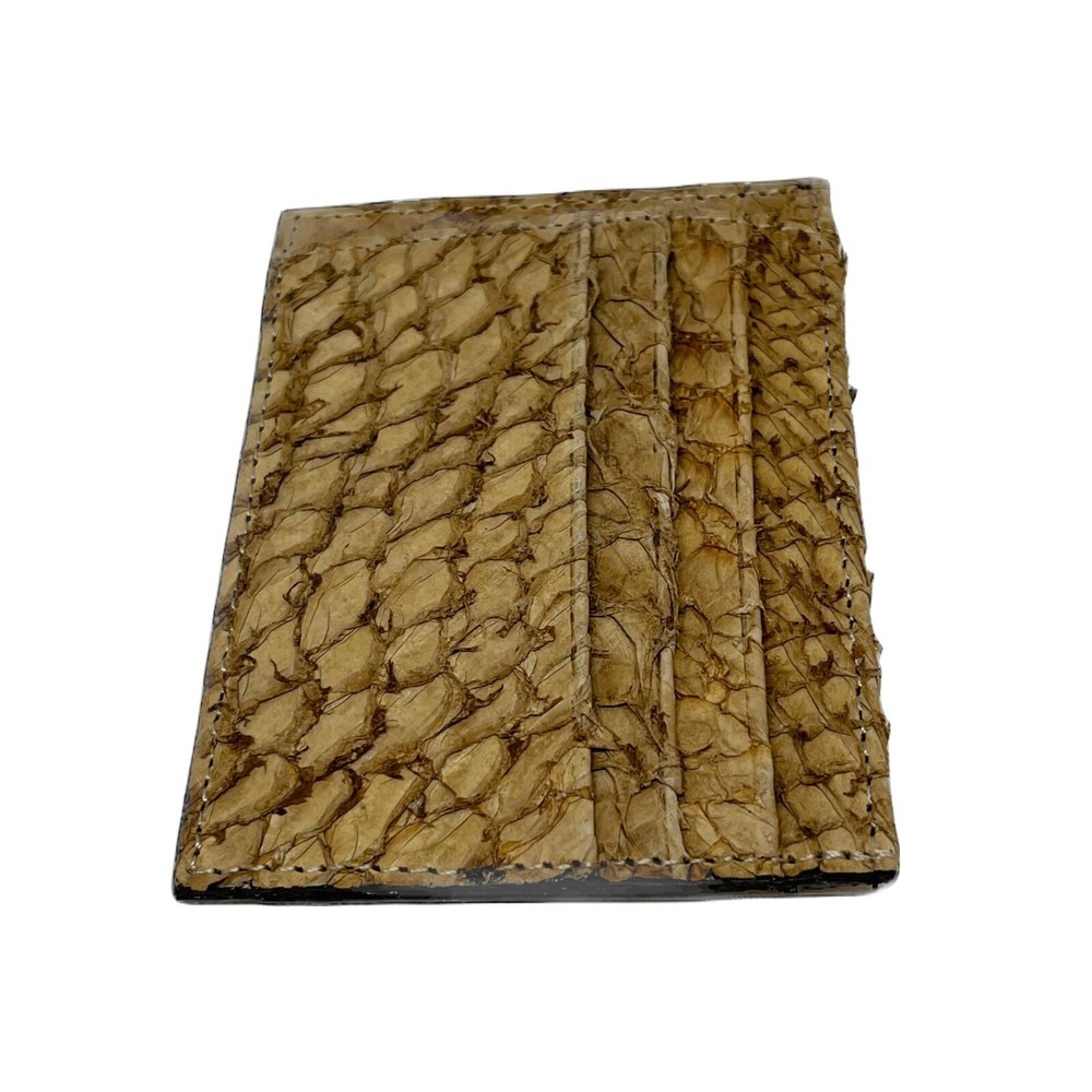 Salmon Leather Credit Card Holders Slim RFID Blocking Wallets  -image