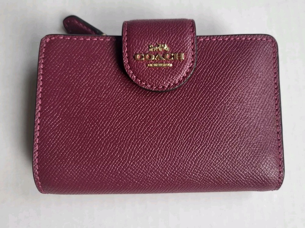 Coach Black Leather Single Fold Wallet