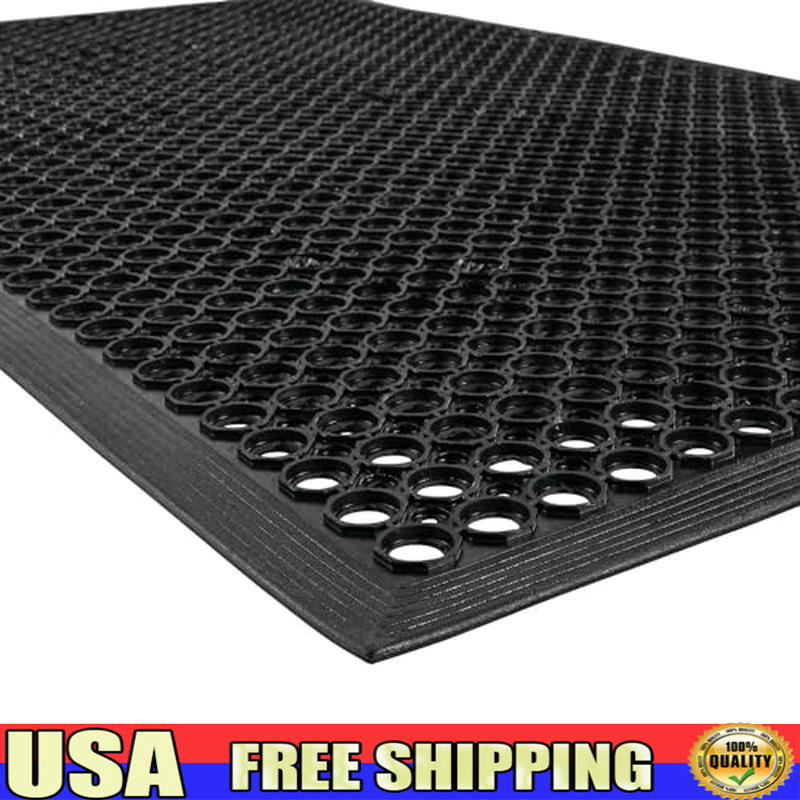 Lightweight Anti-Fatigue Drainage Mat Slip-Resistant Rubber for High Traffic Areas