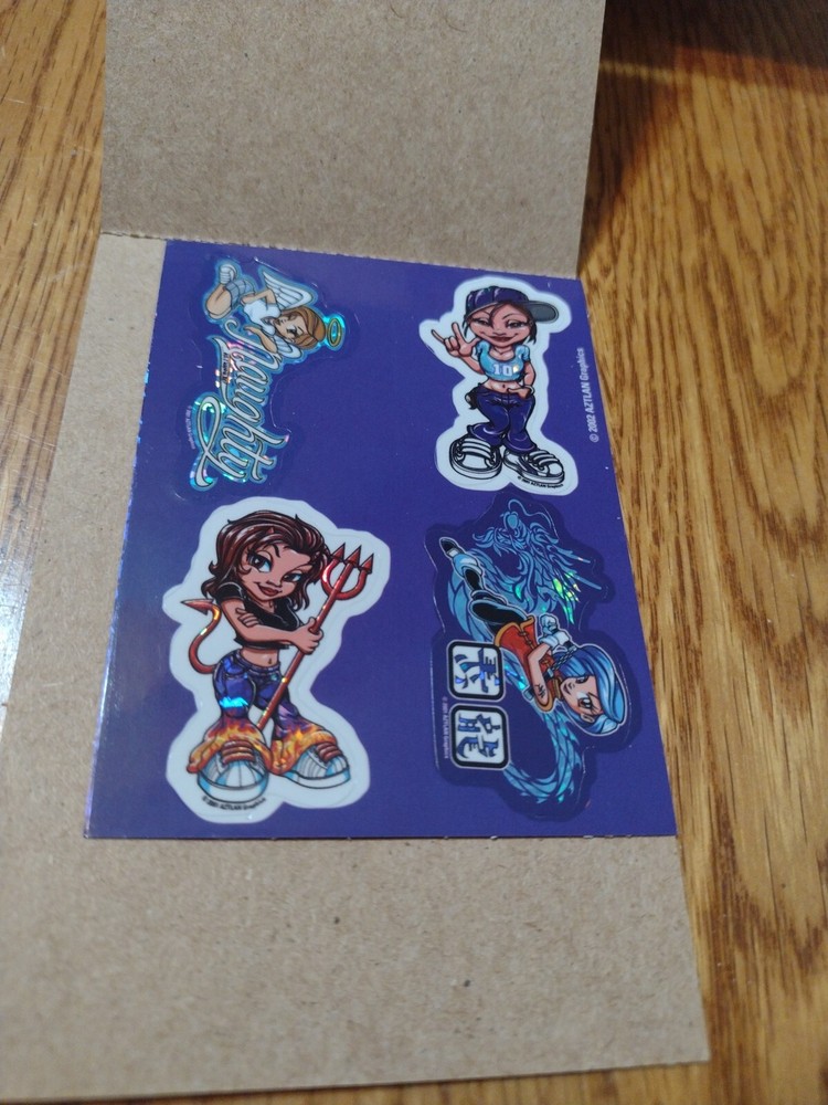 2002 Aztlan Graphics Prizm Vending Machine Stickers Girl #7 Of 15   STG7.   NOS