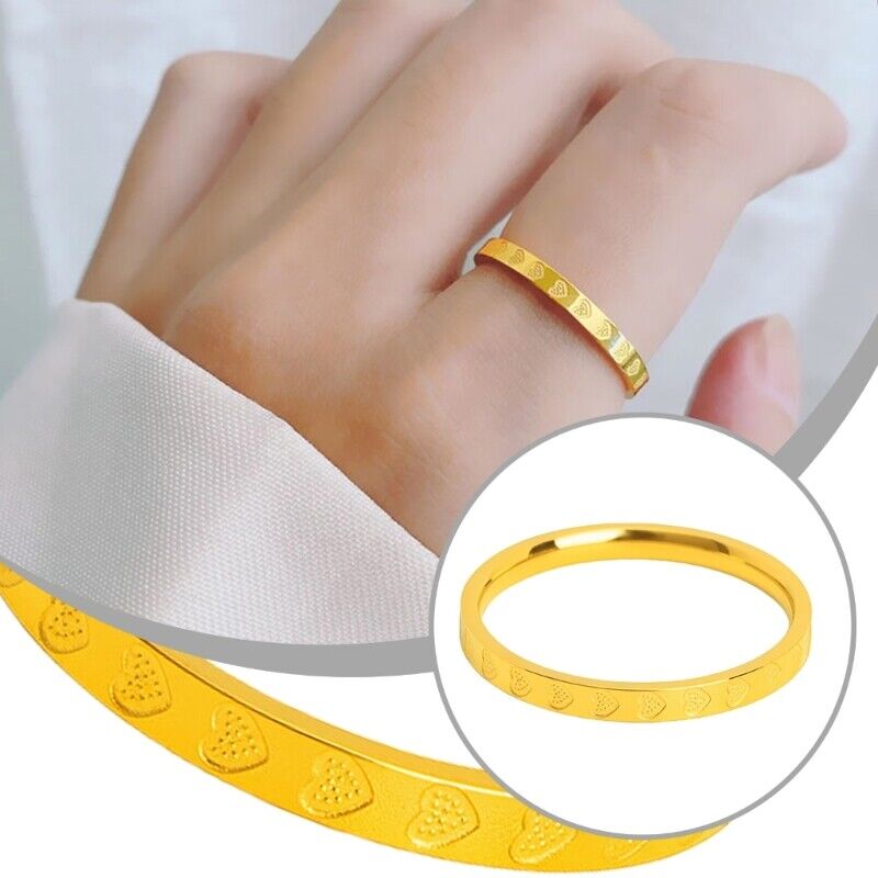 Sophisticated Rings with Engraving Heart Accent for Daily Wear Dates Parties