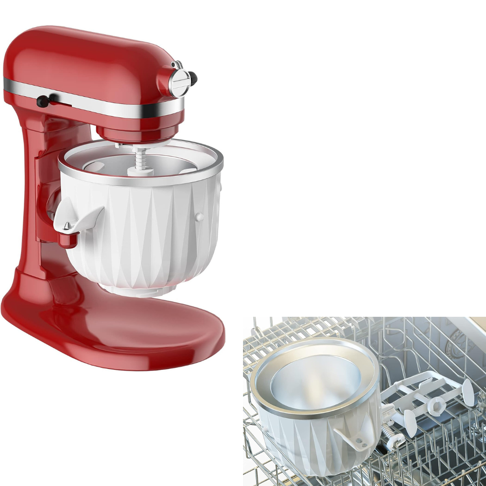 Ice Cream Maker Attachment for Kitchenaid Stand Mixer, 2 Quart Ice Cream Attachm