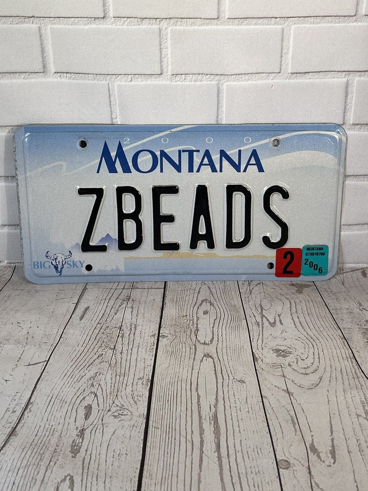 Custom Montana License Plate ZBEADS - Rare Collectible Unique Design-image