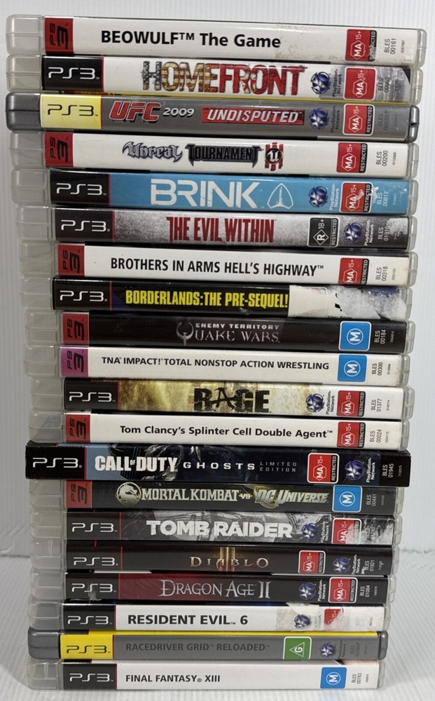 PS3 Games Bundle x20 Playstation 3 Manuals Good Condition Region 4 Final Fantasy