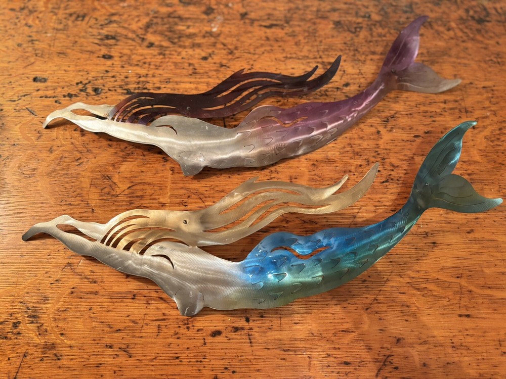 Mermaid Swimming Wall Art 24” Set Of 2