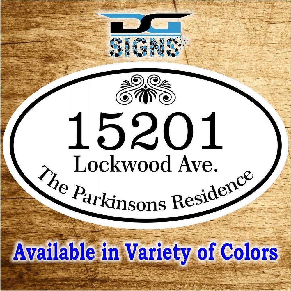 3010 Personalized Home Address Decorative Custom Plaque 12 x 7 Aluminum Sign
