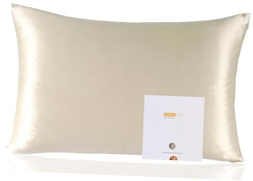 100% Pure Mulberry Silk Pillowcase for Hair and Skin Standard 20''x26'' Beige