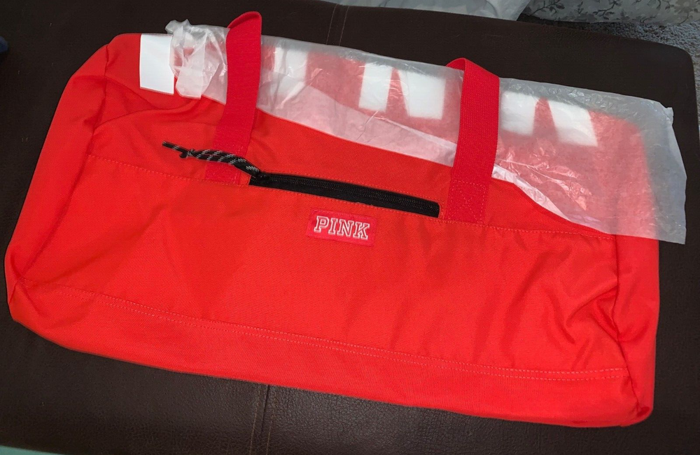 Victoria Secret PINK Red Weekender Duffle Bag NEW Travel Essential
