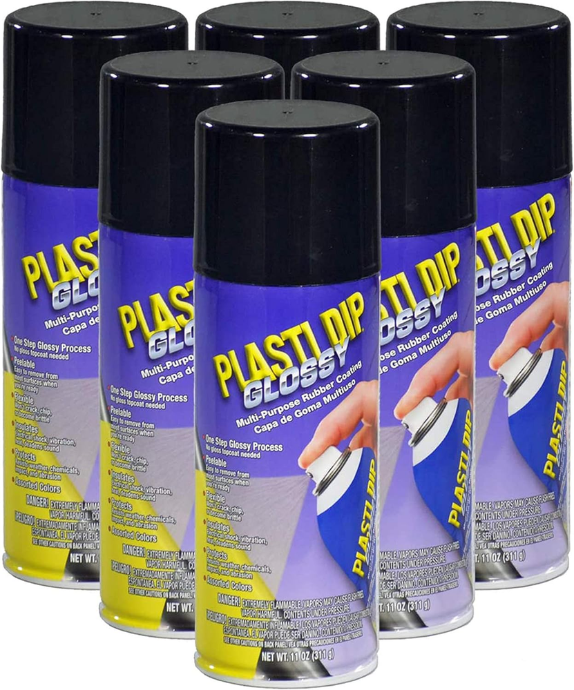 Glossy Black 11Oz 6 Pack