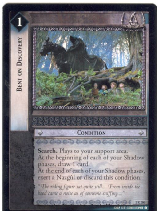Lord Of The Rings CCG FotR Card 1.R206 Bent On Discovery