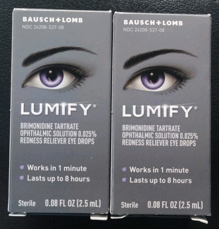 Lot Of 2 Lumify Redness Reliever Eye Drops 0.08 oz