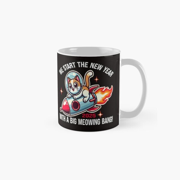 Galactic Feline 2025 New Year Classic Mug Gift for Family