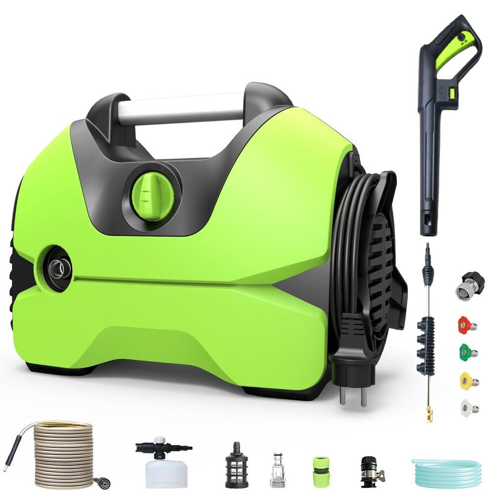 Electric Pressure Washer,2000-PSI,1.2-GPM,4 Different Nozzles and 33FT Hose,P...