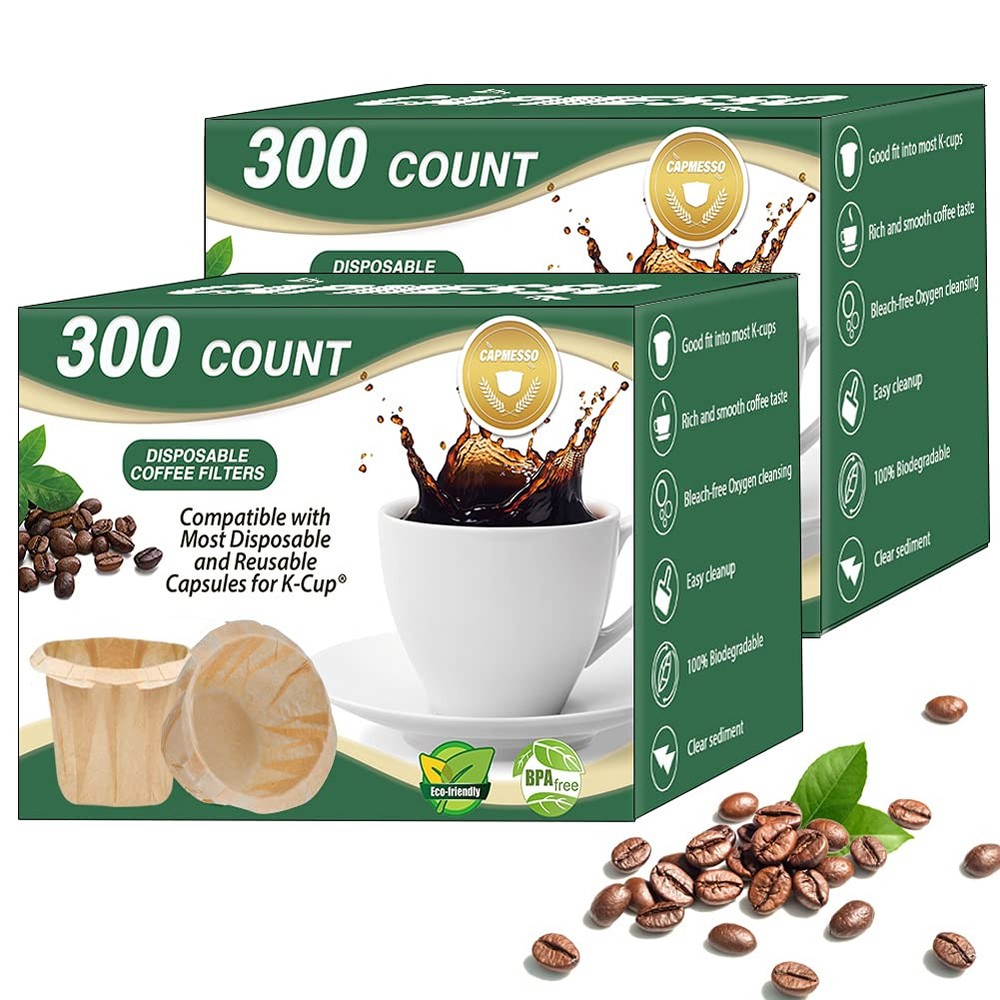 Disposable Coffee Paper Filters Replacement Compatible with Keurig Reusable Pods