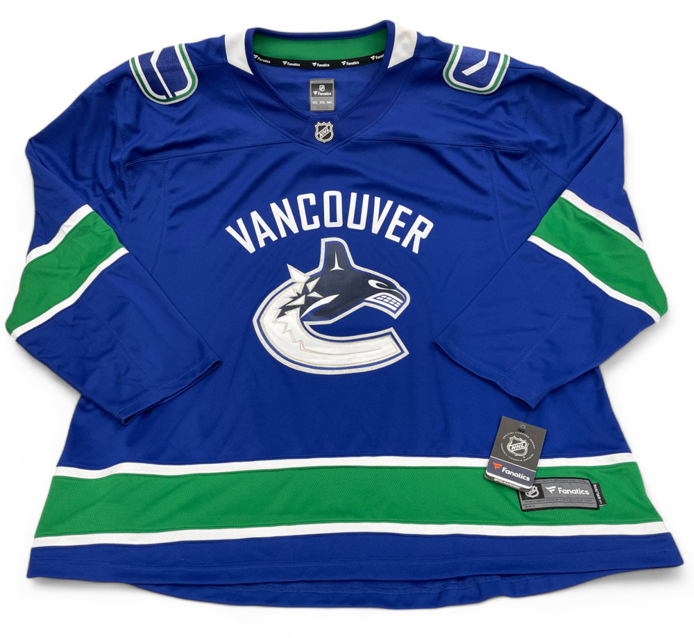 Vancouver Canucks NEW $150 Sewn Fanatics Stitched NHL Hockey Jersey Men's 5XL