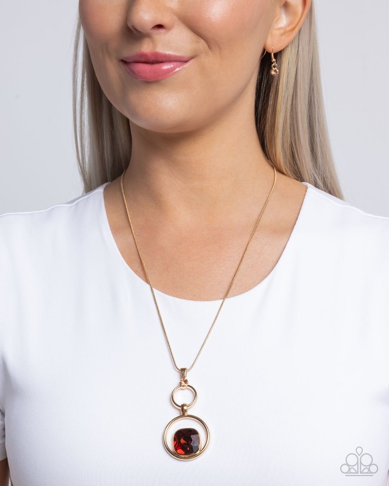 New Paparazzi Jewelry-Debutante Delight Necklace-Brown