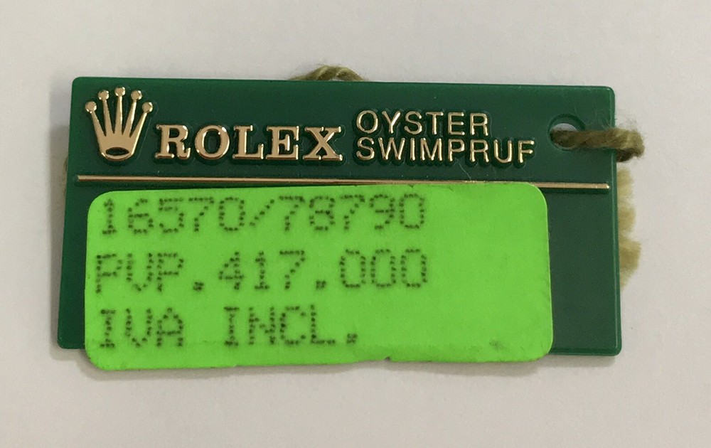 1997 Rolex Explorer 16570 Oyster Swimpruf Black White Dial U685070