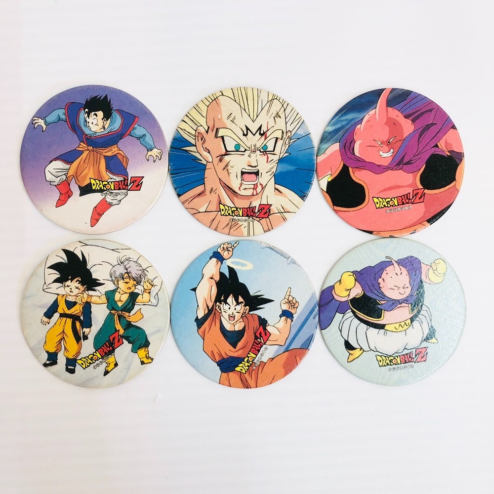 Vintage Dragon Ball Z Japanese Menko Trading Card Bundle Set of 6 with Free Shipping
