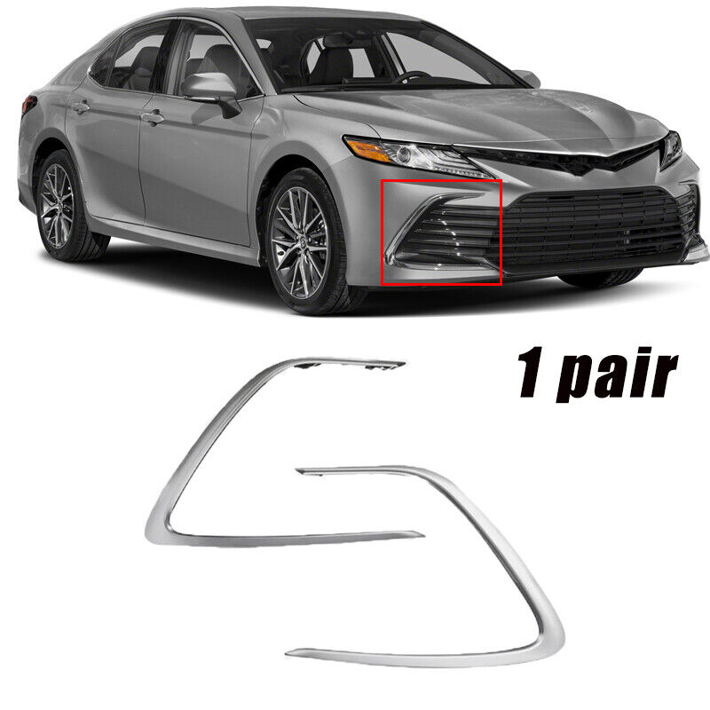 2021-2023 Toyota Camry LE XLE Front Bumper Chrome Trims Set