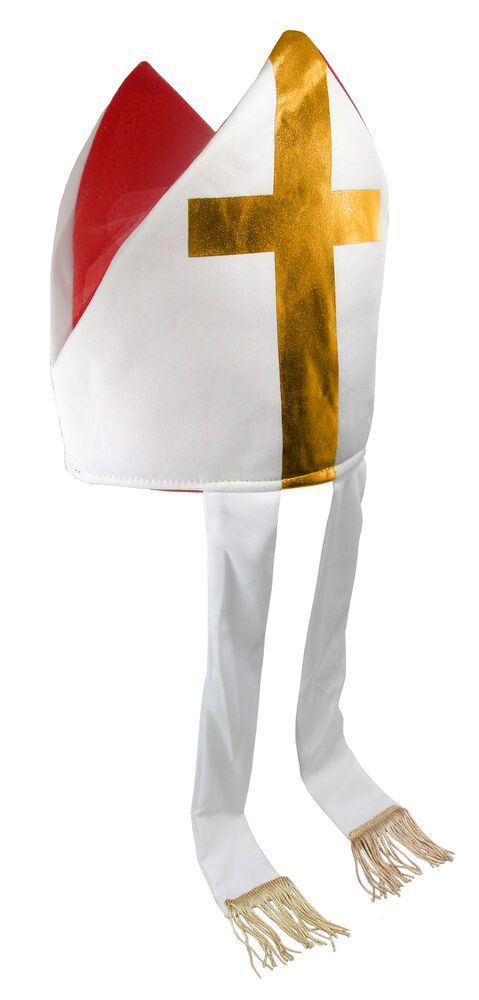 Adult Bishop Hat Costume Priest Pope Cap Saint Mitre Halloween Costume Accessory