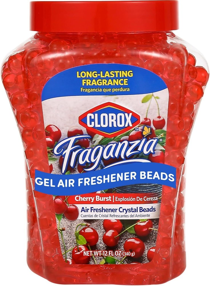 Clorox Fraganzia Air Care Air Freshener Crystal Beads in Cherry Burst Scent, 12