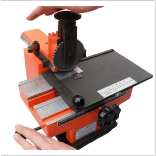 Semi-automatic sheet embosser metal stamping printer marking machine label 4mm-image