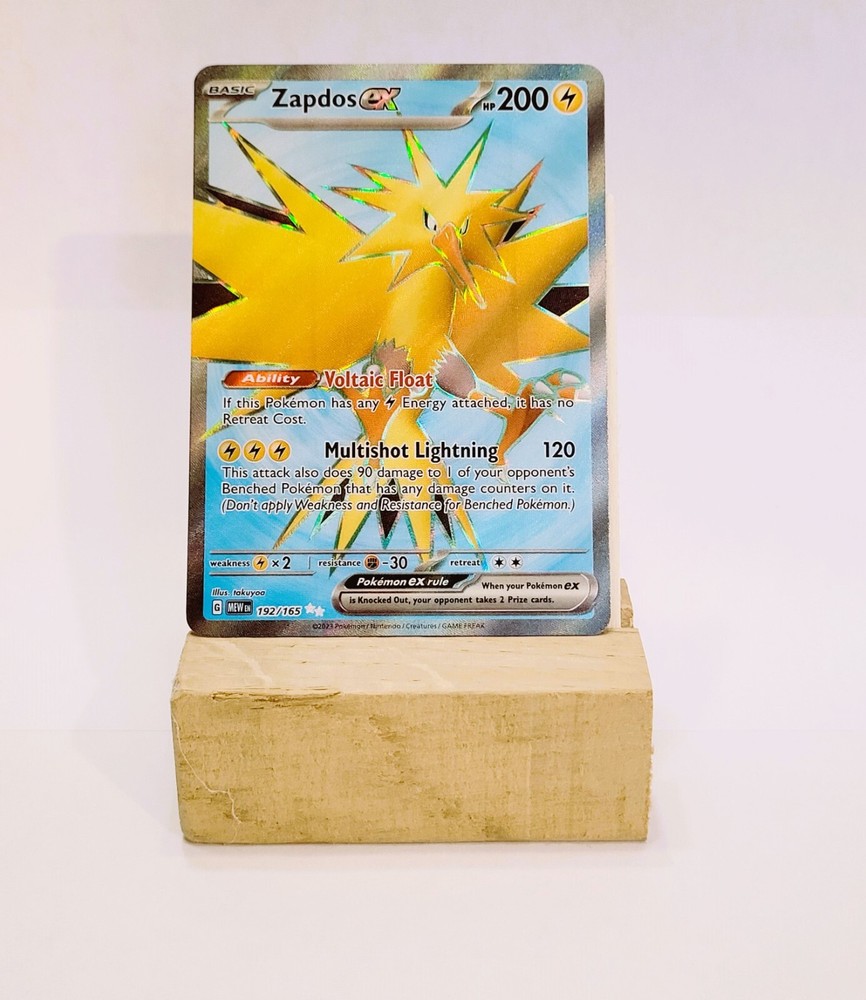 Zapdos Ex 192/165 Full Art -Scarlet & Violet 151 - Pokemon TCG