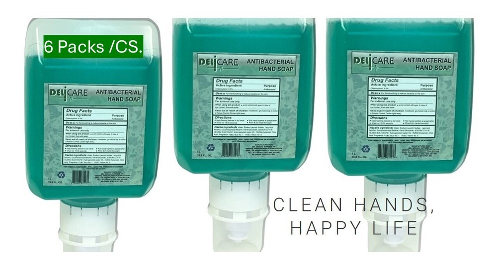 Antibacterial DeliCare Liter Foam Hand Soap Cartridge 6-Pack Case Refresh