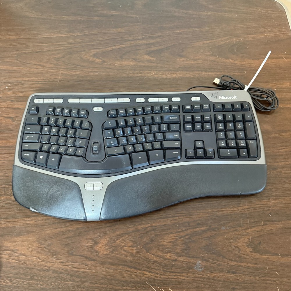 Microsoft Natural Ergonomic Keyboard 4000 V1.0 KU-0462 Black Wired USB
