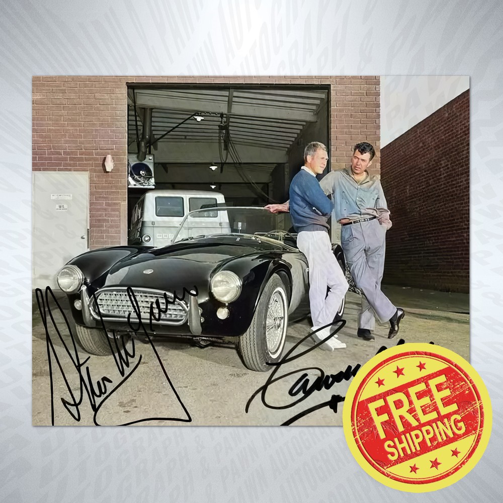 Steve Mcqueen Carroll Shelby Autograph Reprint Signed 8x10 Photo Signature Poste