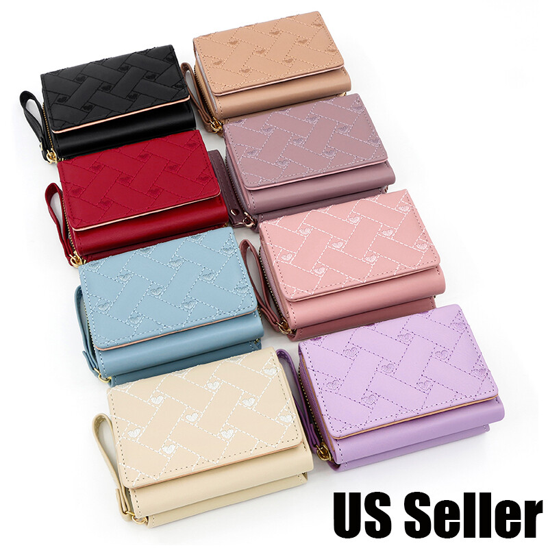 Slim Soft Leather Wristlet Clutch Wallet for Women  