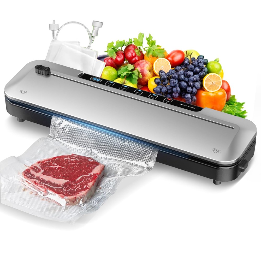 75Kpa 6-in-1 Vacuum Sealer for Food Preservation with Precision Suction