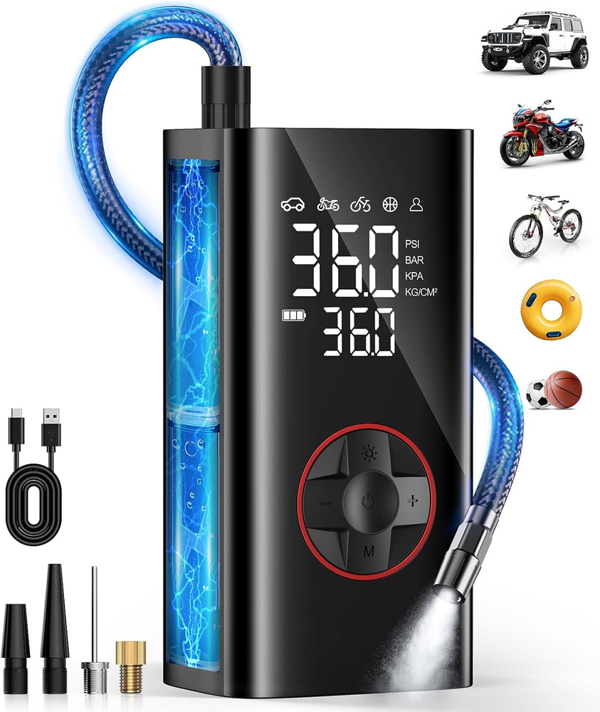 Portable Cordless Tire Inflator 150PSI Air Compressor for Car Tires