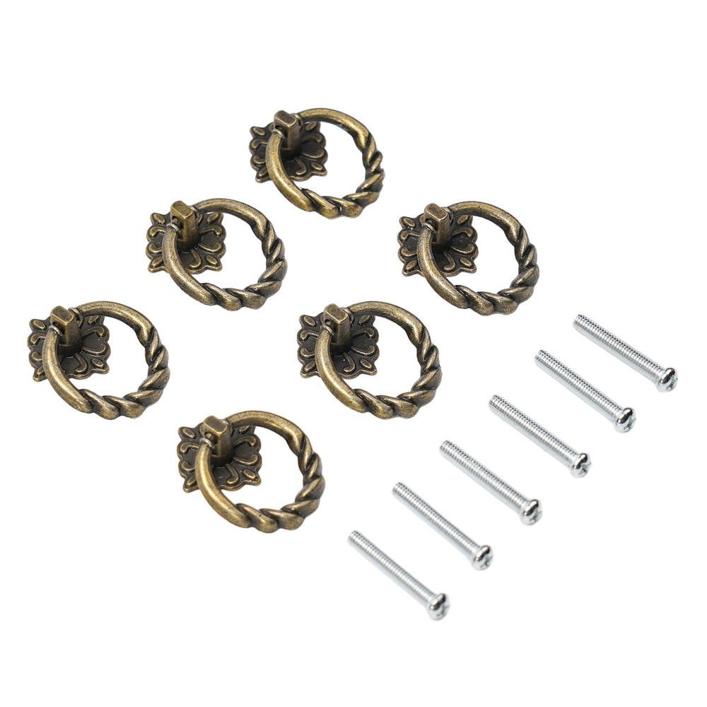 Retro Classic Drop Ring Pulls for Kitchen Cabinet Drawer Handles