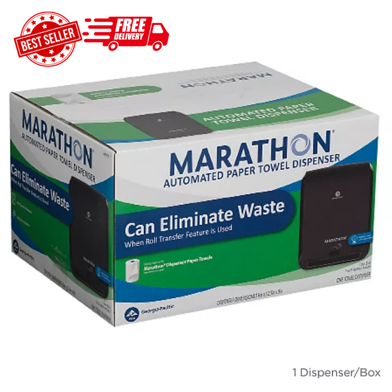 Marathon Automated Hardwound Paper Towel Dispenser, Black FREE SHIPPING-image