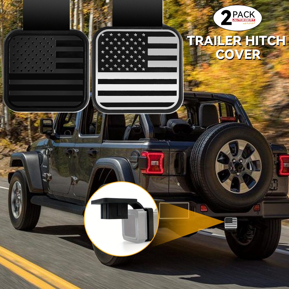 2 Inch Trailer Hitch Cover Tube Plug Insert for Car Exterior Receiver Accessory