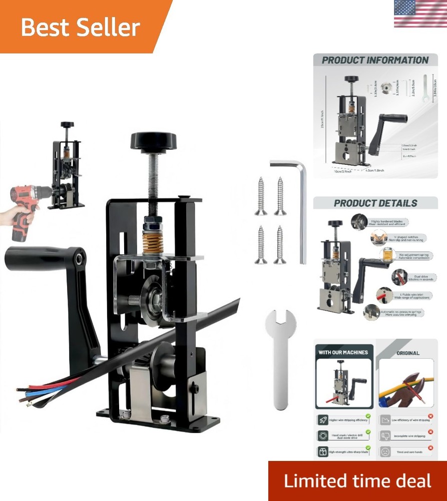 Portable Cable Stripper Tool for Copper Recycling - Replaceable Blades Included