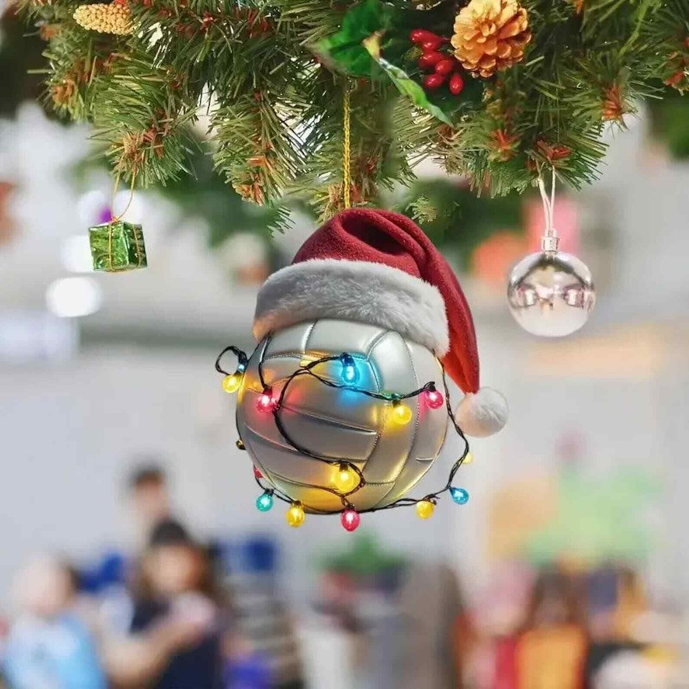 Custom 2d Sport Ornament Christmas Ornament For Volleyball Players Gift For