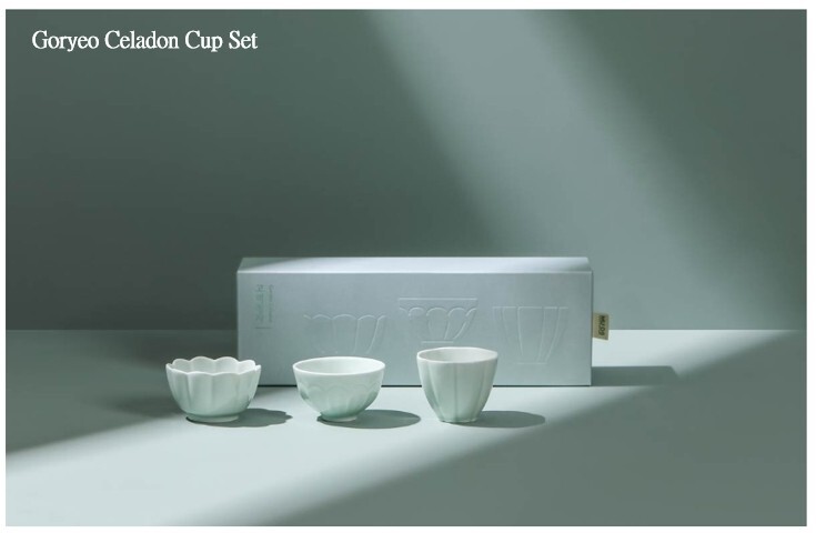 Korean Celadon Tea Cups Set(korean name 'Goryeo chung ja')